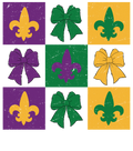 Mardi Gras 923 - Or 23122024 Nhuy Checkered Coquette Bow Mardi Gras Symbol