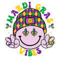 Mardi Gras 677 - Mardi Gras Vibes Smile Face Carnival Costume