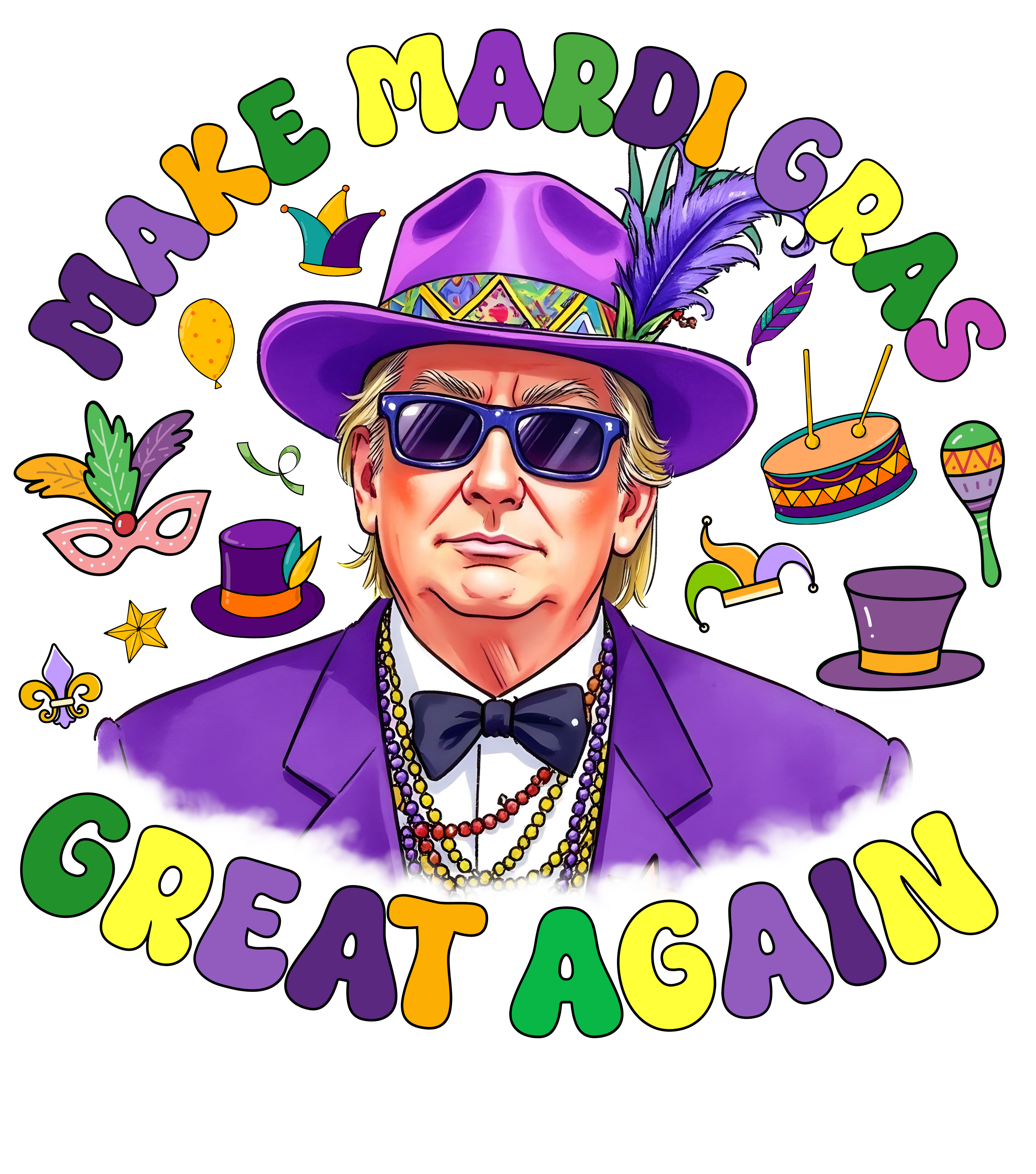 Mardi Gras 966 - Or 31122024 Nhuy Make Mardi Gras Great Again Trump