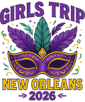 Mardi Gras 432 - Girls Trip New Orleans 2026 Mardi Gras Mask Beads Matching Sweatshirt (1)