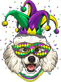 Mardi Gras 994 - Poodle Dog Lover Cute Mardi Gras Carnival Jester Tank Top