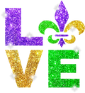 Mardi Gras 463 - I Love Mardi Gras T Shirt Fleur De Lis Gift Men Women