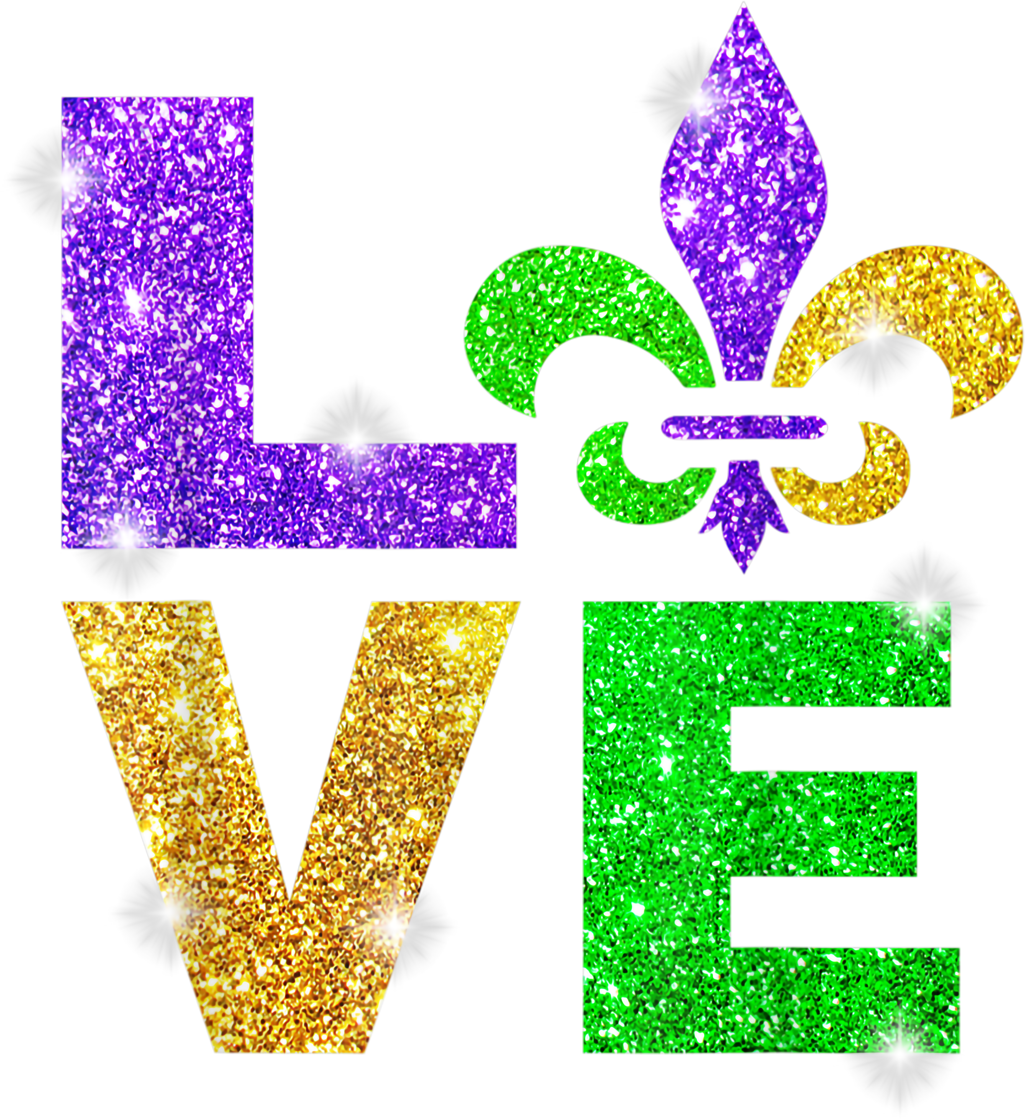 Mardi Gras 463 - I Love Mardi Gras T Shirt Fleur De Lis Gift Men Women