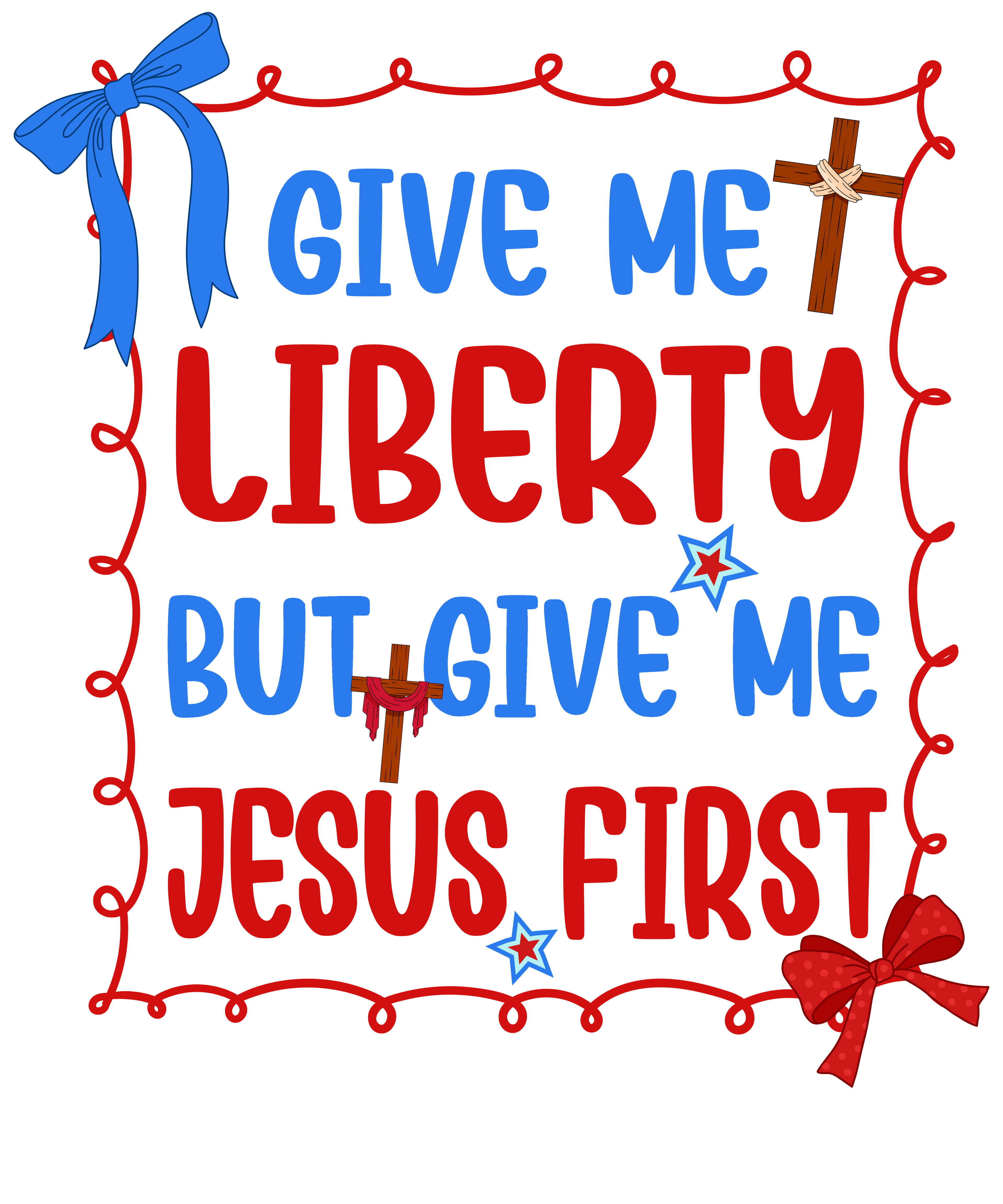4th of July 443 - Or 06062025 Nhuy Give Me Liberty But Give Me Jesus First 4th Of July America Frame Style 2
