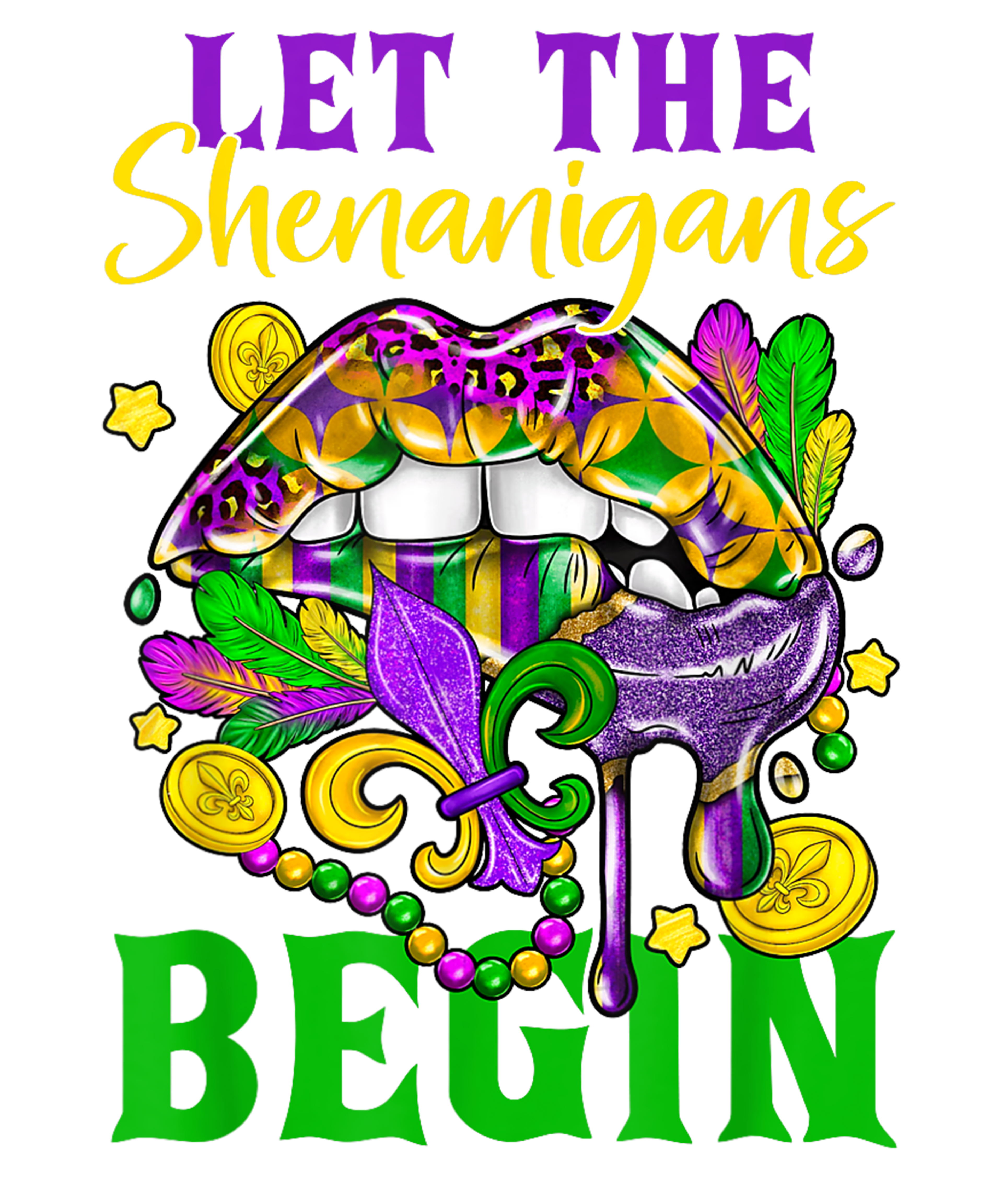 Mardi Gras 624 - Mardi Gras Lips Let The Shenanigans Begin