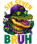 Mardi Gras 665 - Mardi Gras Six Seven Bruh Mardigator Alligator 6 7 Meme Boy Sweatshirt (3)