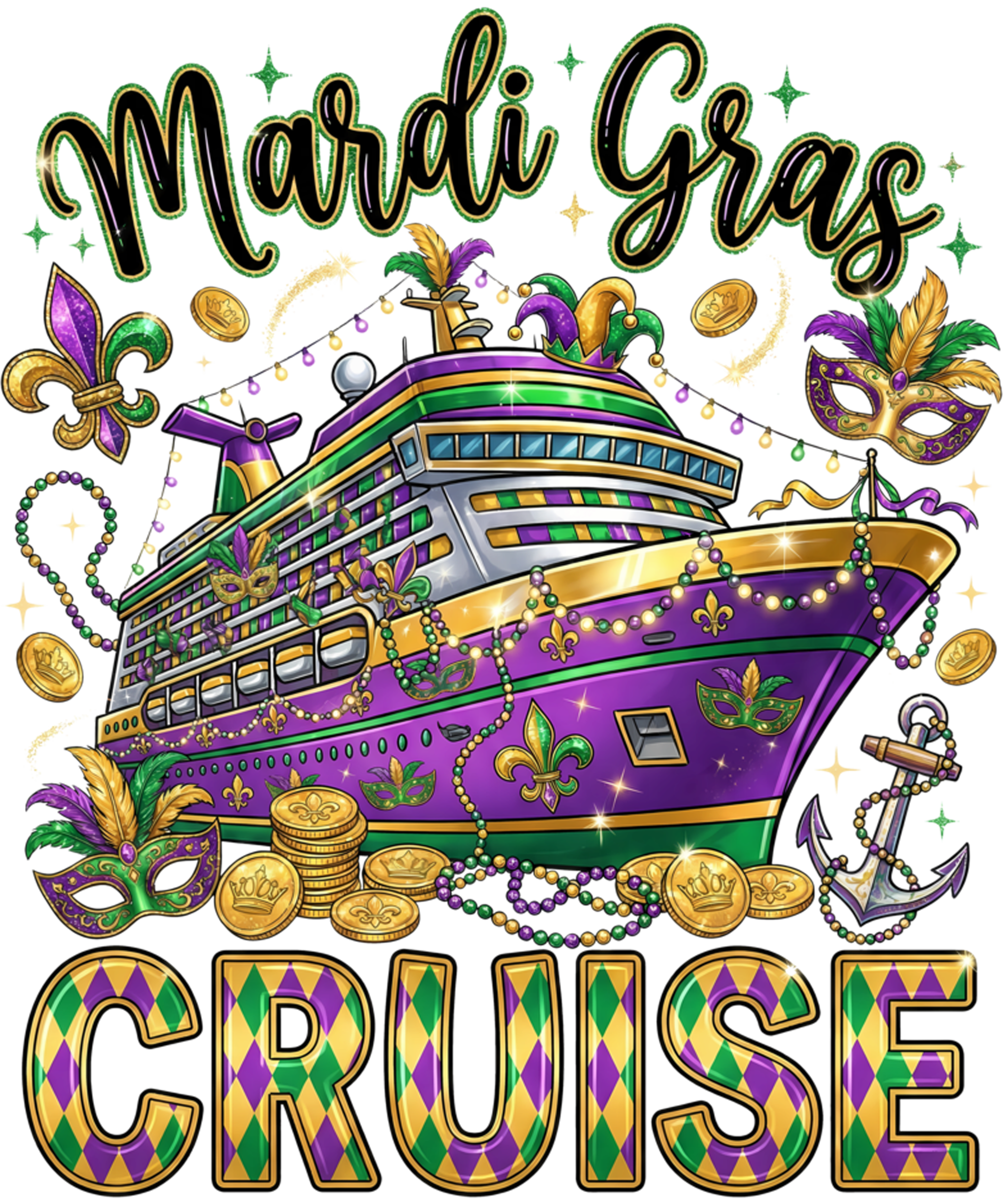 Mardi Gras 602 - Mardi Gras Cruise Crew 2026 Family Friend Group Vacations Sweatshirt (6)