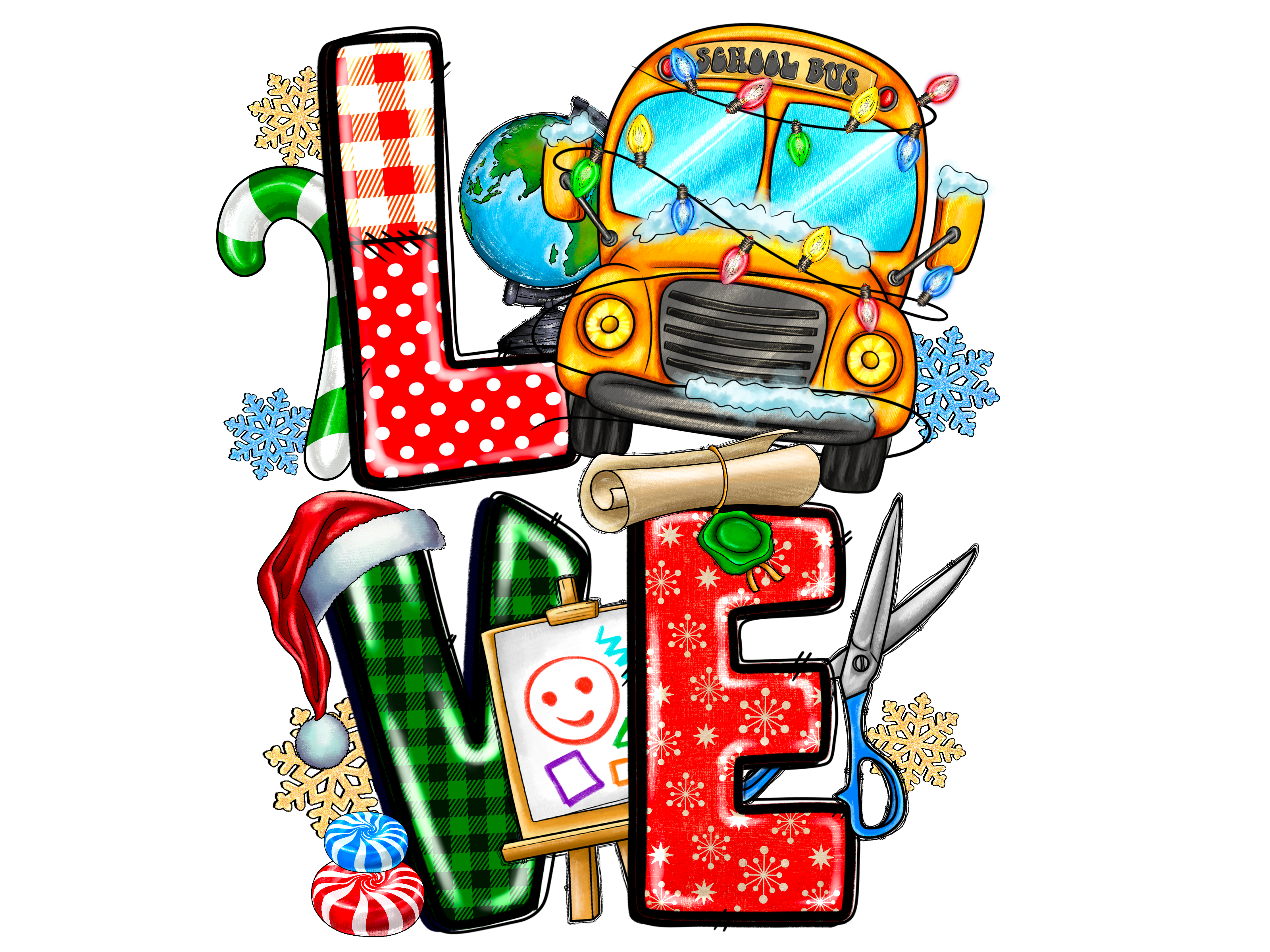 Teacher 445 - Loveschoolbuschristmas