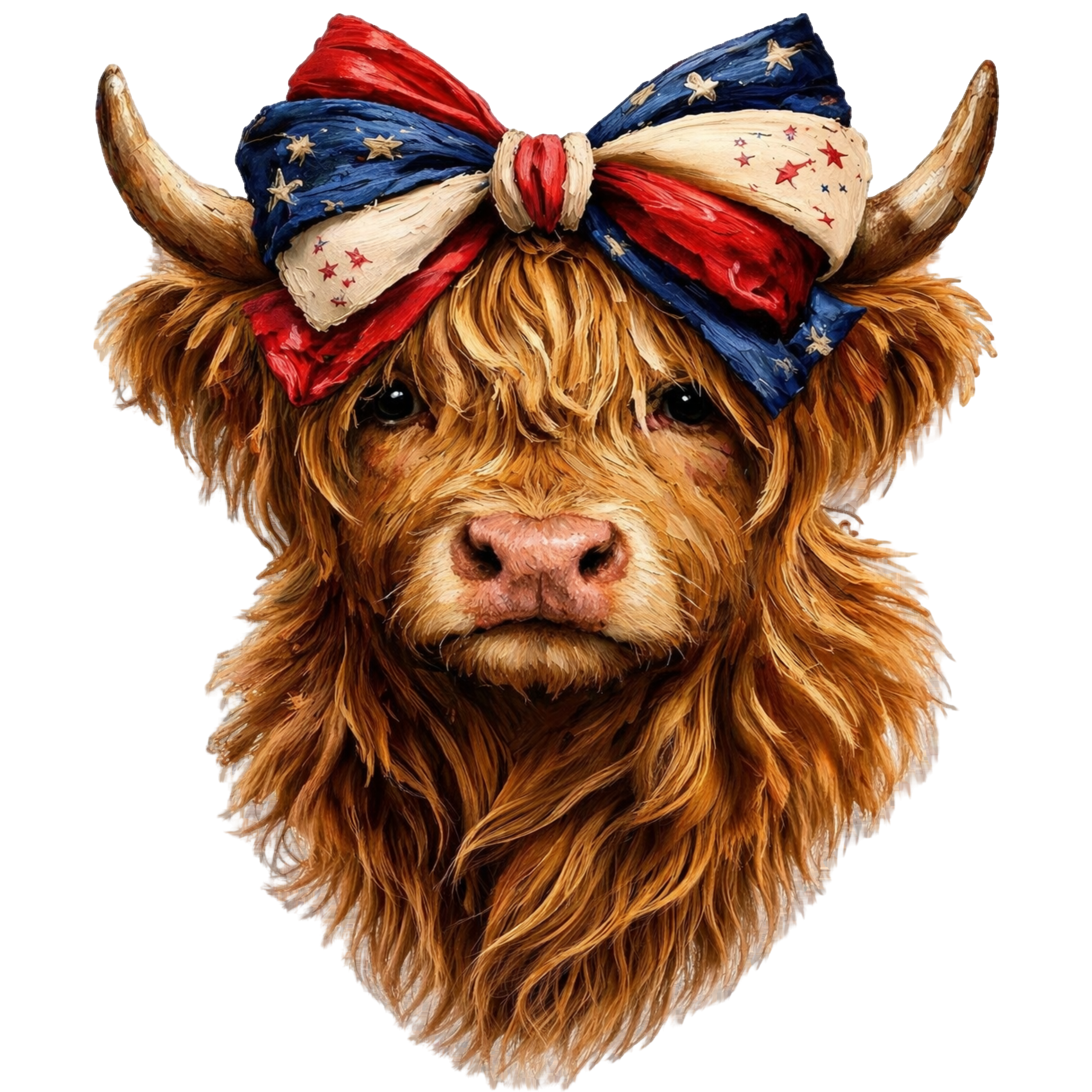 Randomness 823 - Highland Cow Patriotic