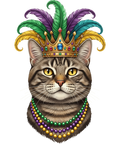 Mardi Gras 411 - Funny Mardi Gras Cat Beads New Orleans Carnival Cat Lovers Sweatshirt
