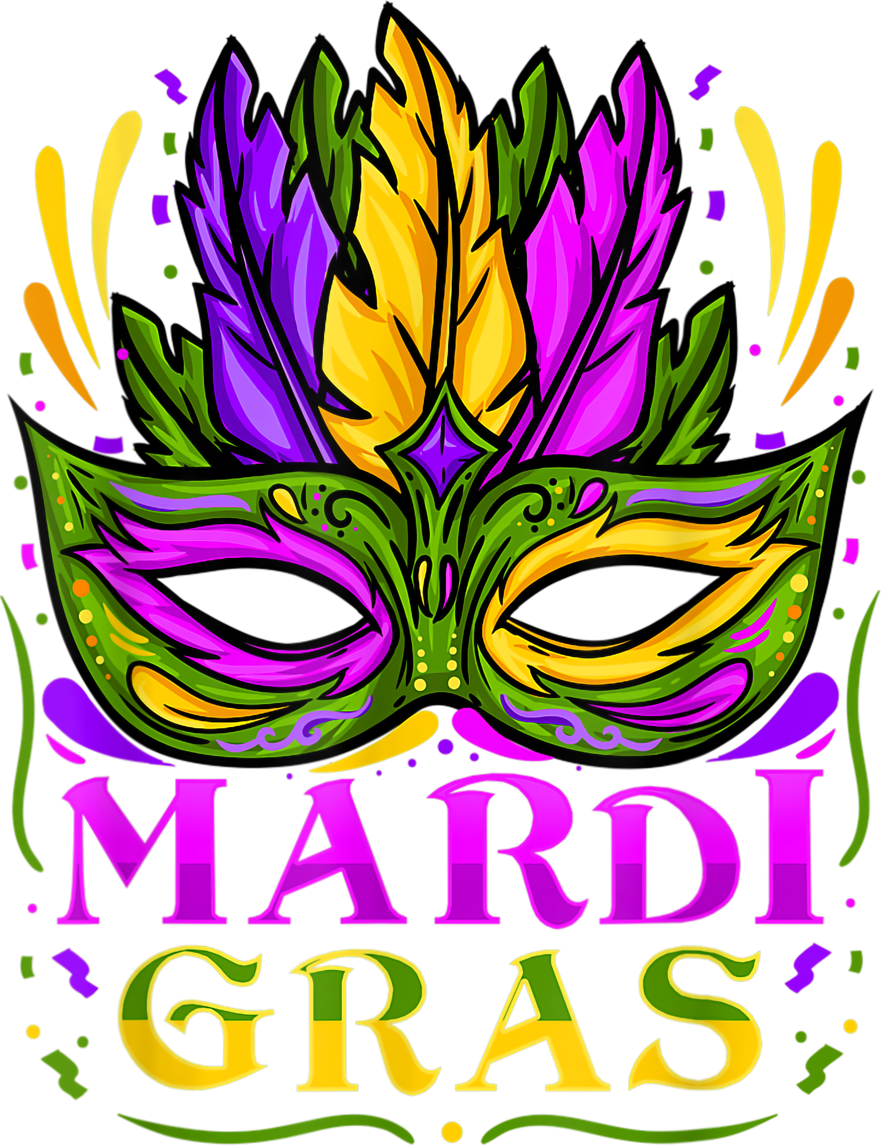 Mardi Gras 634 - Mardi Gras Mask T Shirt