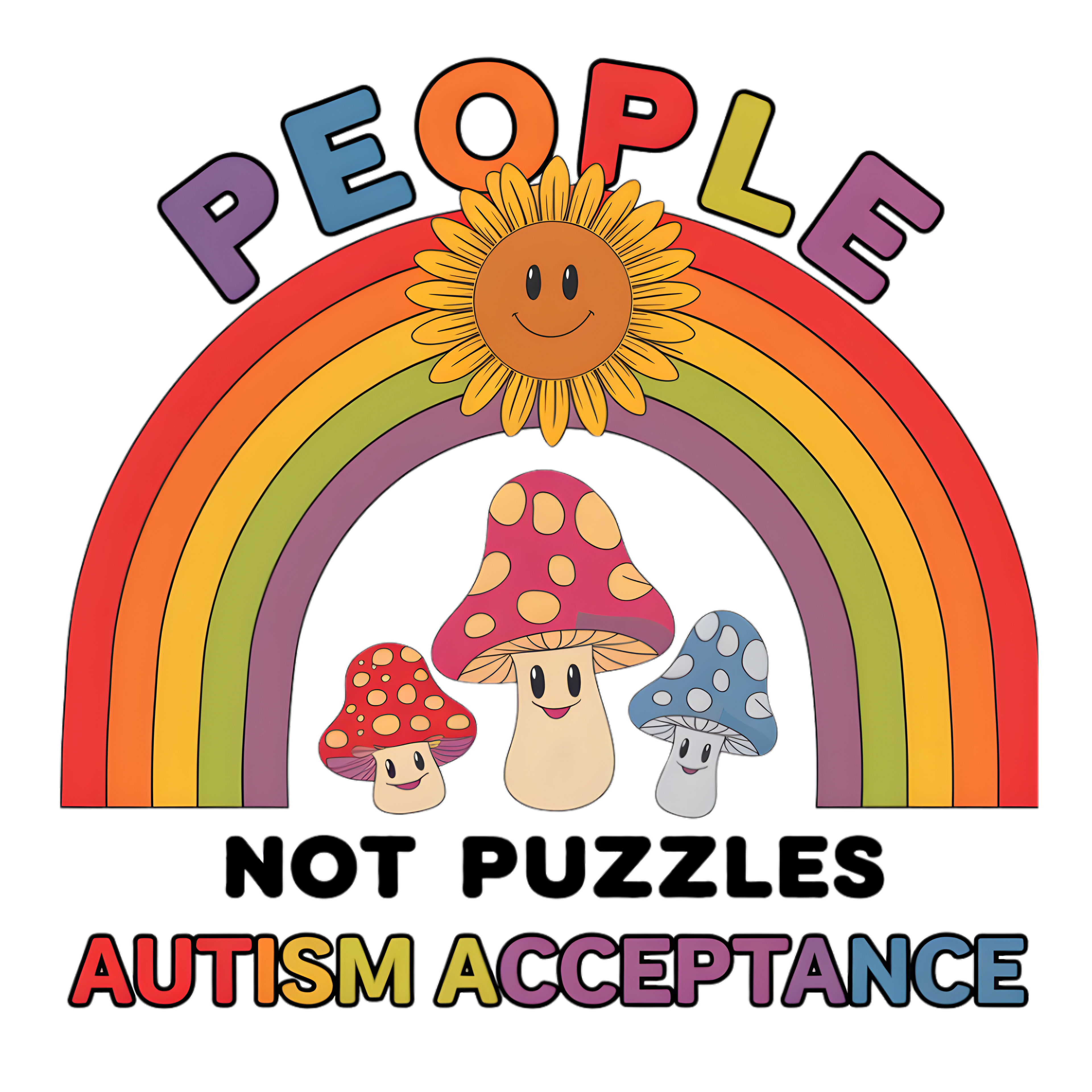 Autism 383 - Copy Of 13.People Not Puzzles Autism Acceptance (1)