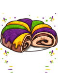 Mardi Gras 586 - Mardi Gras Costume King Cake Calories Don T Count T Shirt