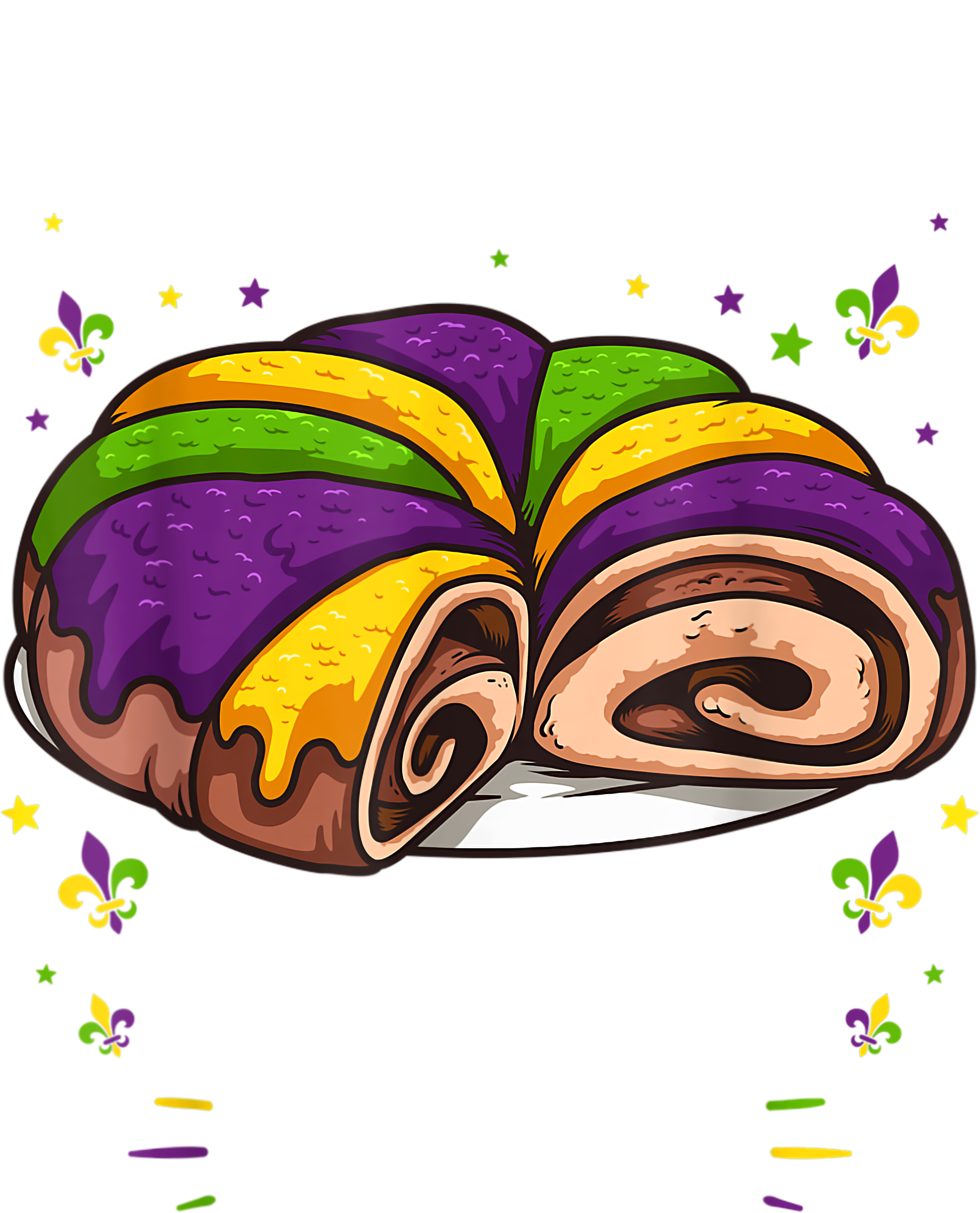 Mardi Gras 586 - Mardi Gras Costume King Cake Calories Don T Count T Shirt