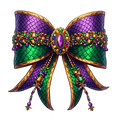 Mardi Gras 434 - Glitter Coquette Bow Mardi Gras 111897078 7
