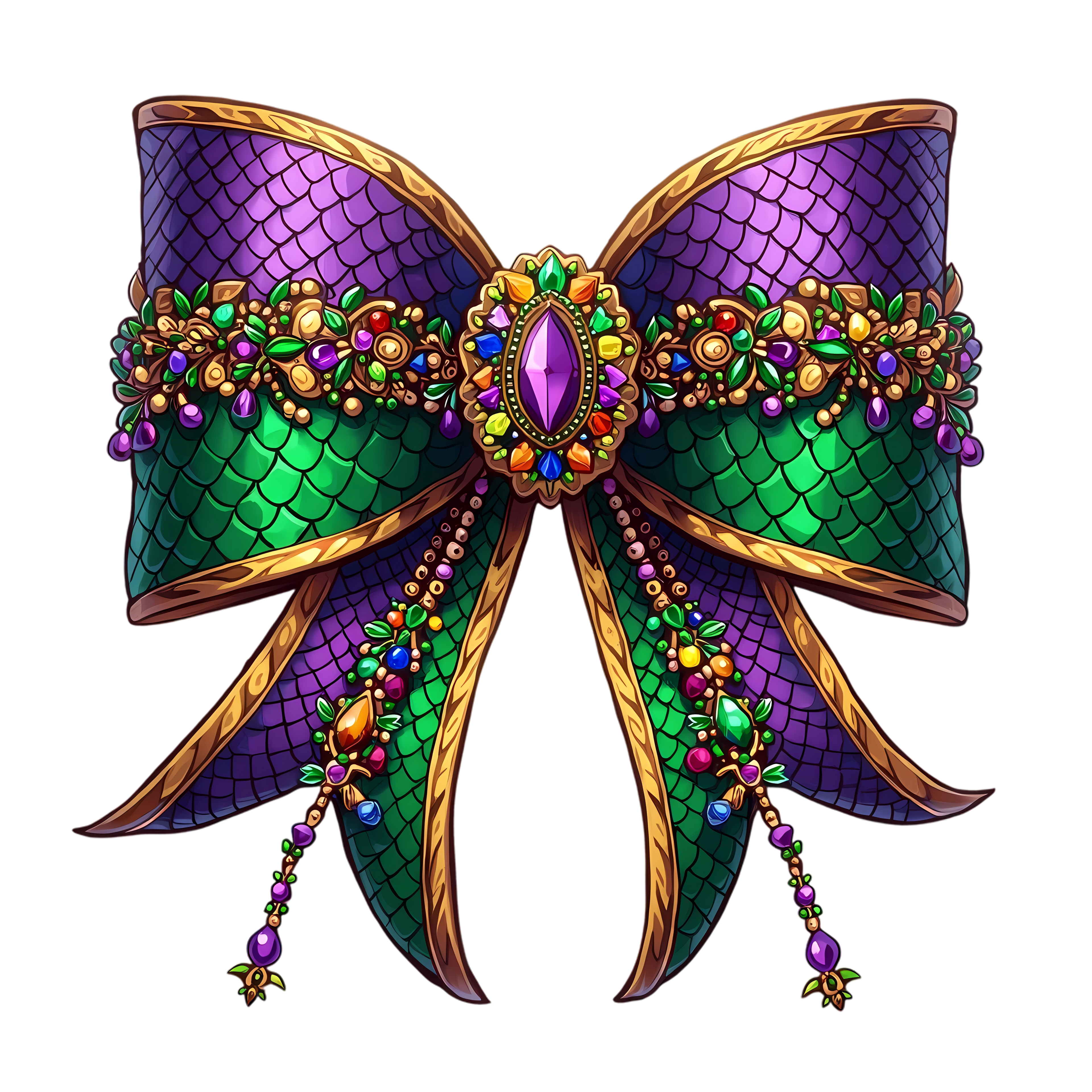Mardi Gras 434 - Glitter Coquette Bow Mardi Gras 111897078 7