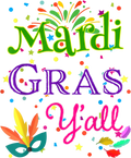 Mardi Gras 681 - Mardi Gras Yall Shirt Men Womens Kids Mask Celebration Gift