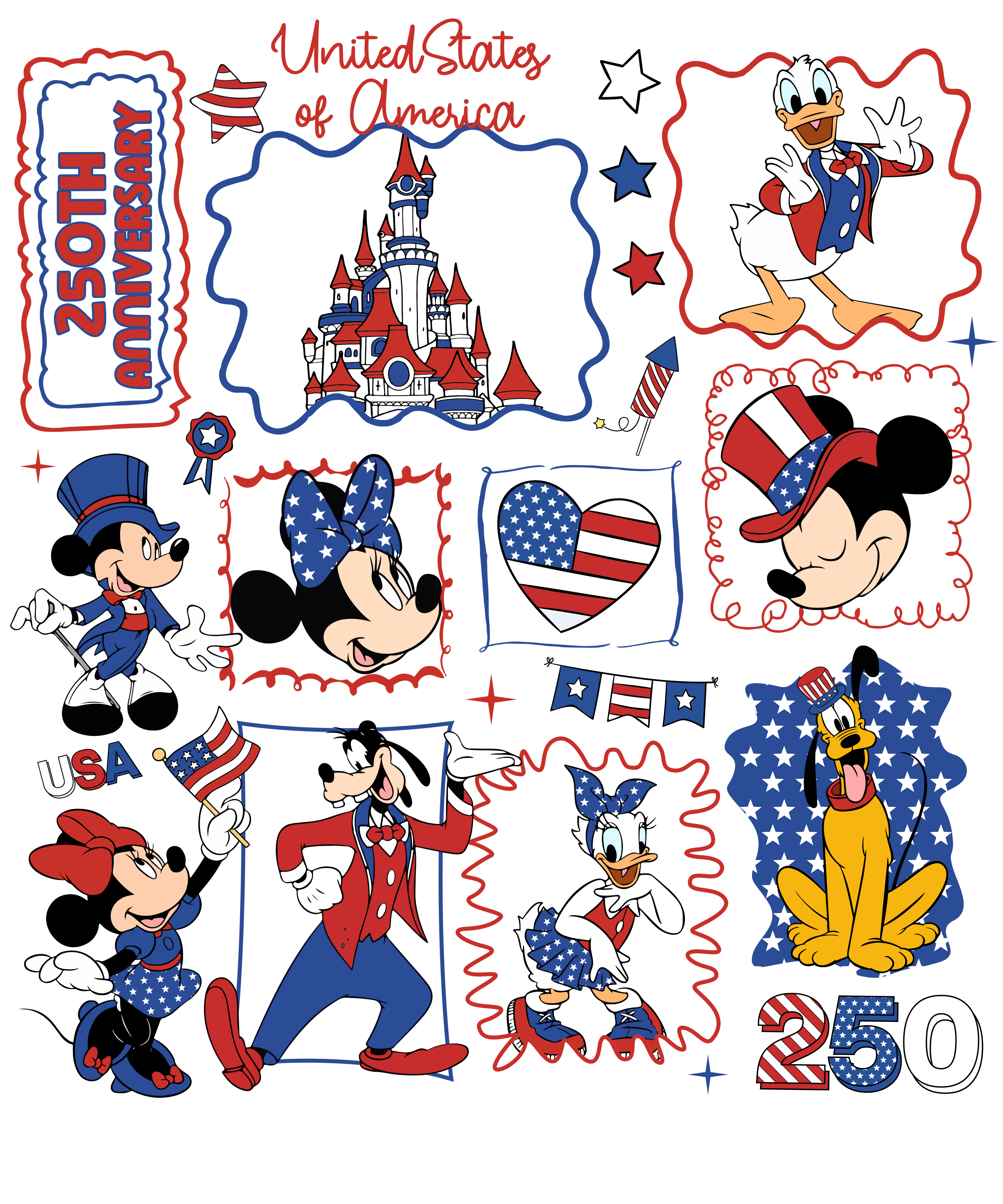 4th of July 470 - Or 12022026 Vtn Usa 250th Anniversary Mickey Minnie