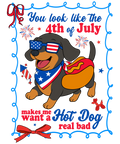 4th of July 501 - Or 31052025 Nhuy You Look Like The 4th Of July Makes Me Want A Hot Dog Real Bad Funny Dachshund Frame Style