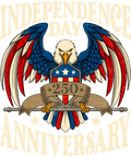 4th of July 380 - Independence Day 250th Anniversary 250 American Years Eagle Sweatshirt