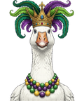 Mardi Gras 415 - Funny Mardi Gras Goose Beads Mask New Orleans Carnival Sweatshirt