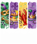 Mardi Gras 614 - Mardi Gras Jester Hat Mask Beads Crawfish Carnival Parade Sweatshirt