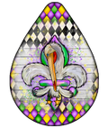 Mardi Gras 766 - Mardigrasearringteardrop
