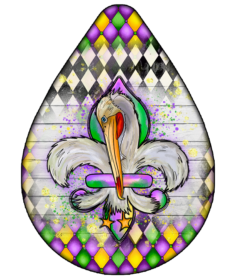 Mardi Gras 766 - Mardigrasearringteardrop