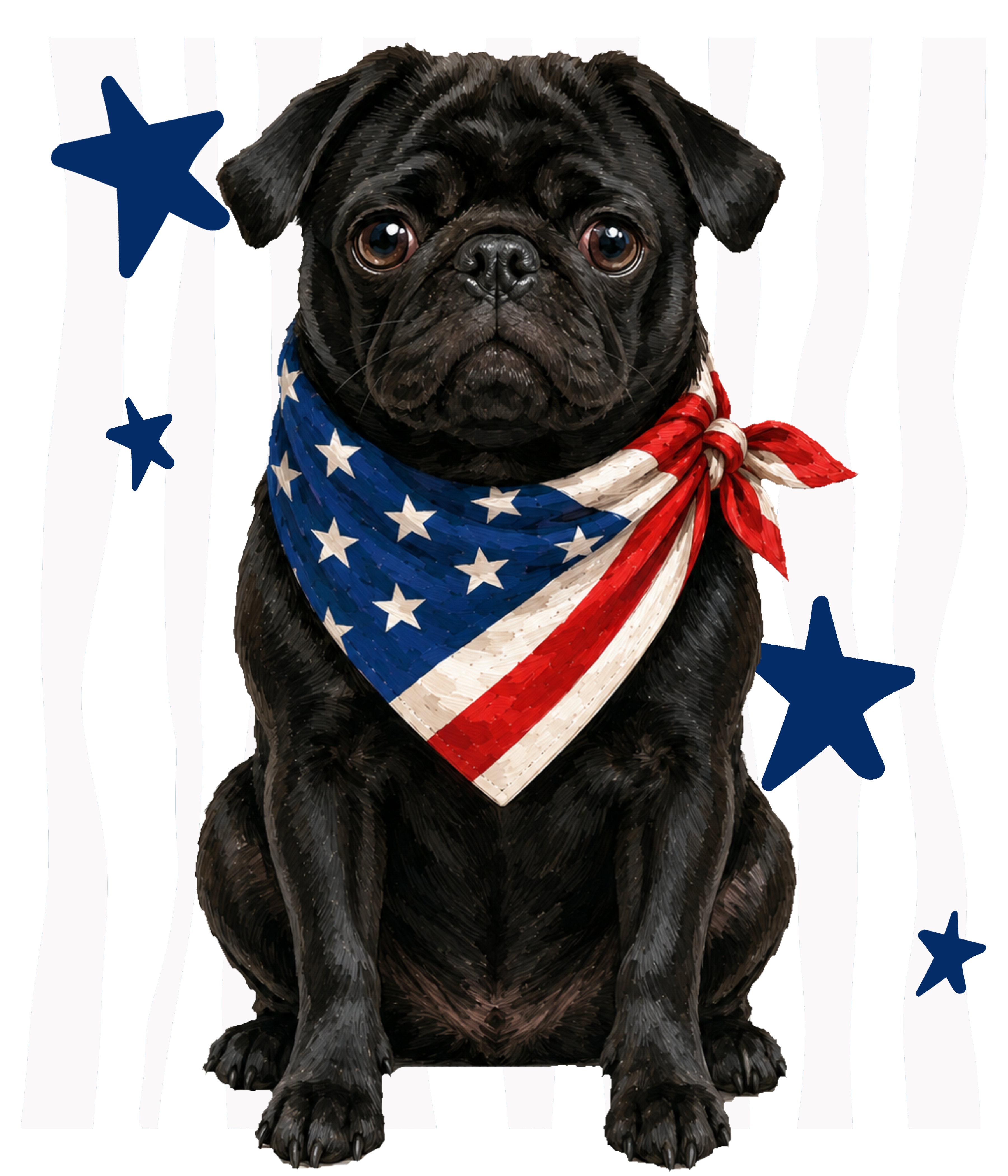 Randomness 326 - Black Pug Usa Front