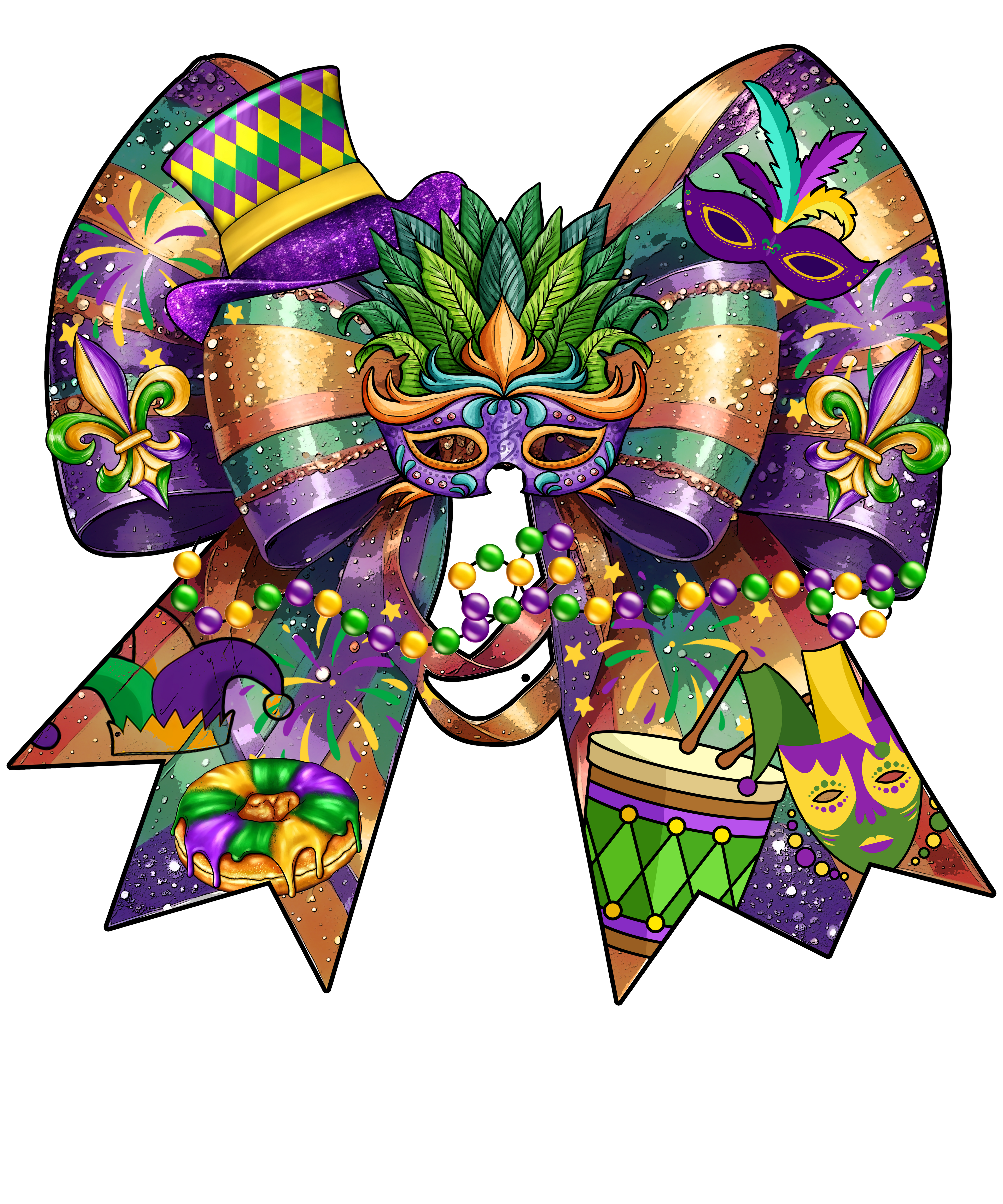 Mardi Gras 895 - Or 20122024 Vtn Mardi Gras Coquette Bow