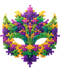 Mardi Gras 559 - Mardi Gras Autism Mask Puzzle Men Women Kids Sweatshirt