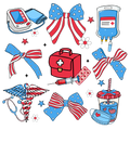 4th of July 414 - Or 02062025 Nhuy Coquette Bow Nurse America 4th Of July