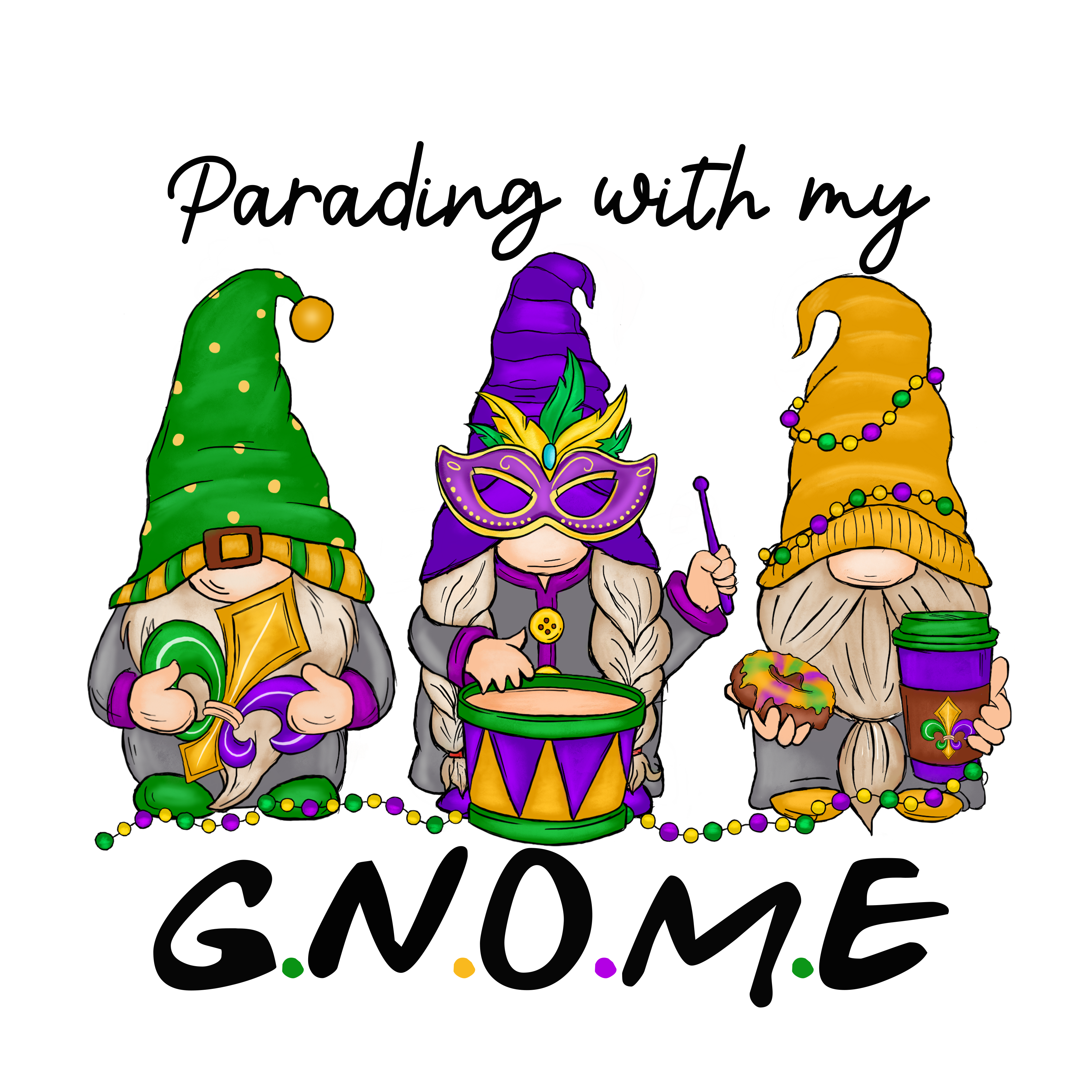 Mardi Gras 577 - Mardi Gras Bundle Mardi Gras Gnome