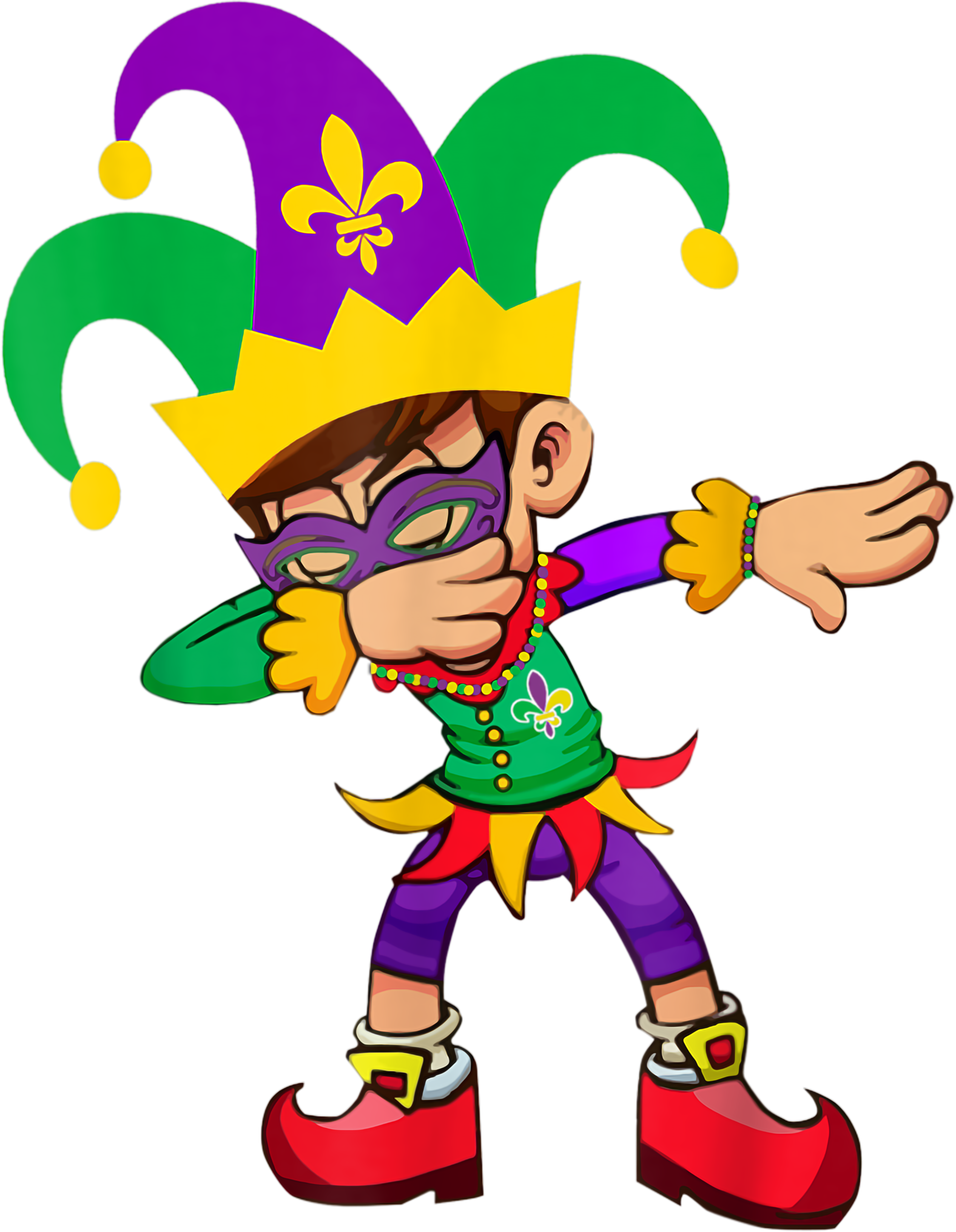 Mardi Gras 356 - Dabbing Boy Mardi Gras T Shirt