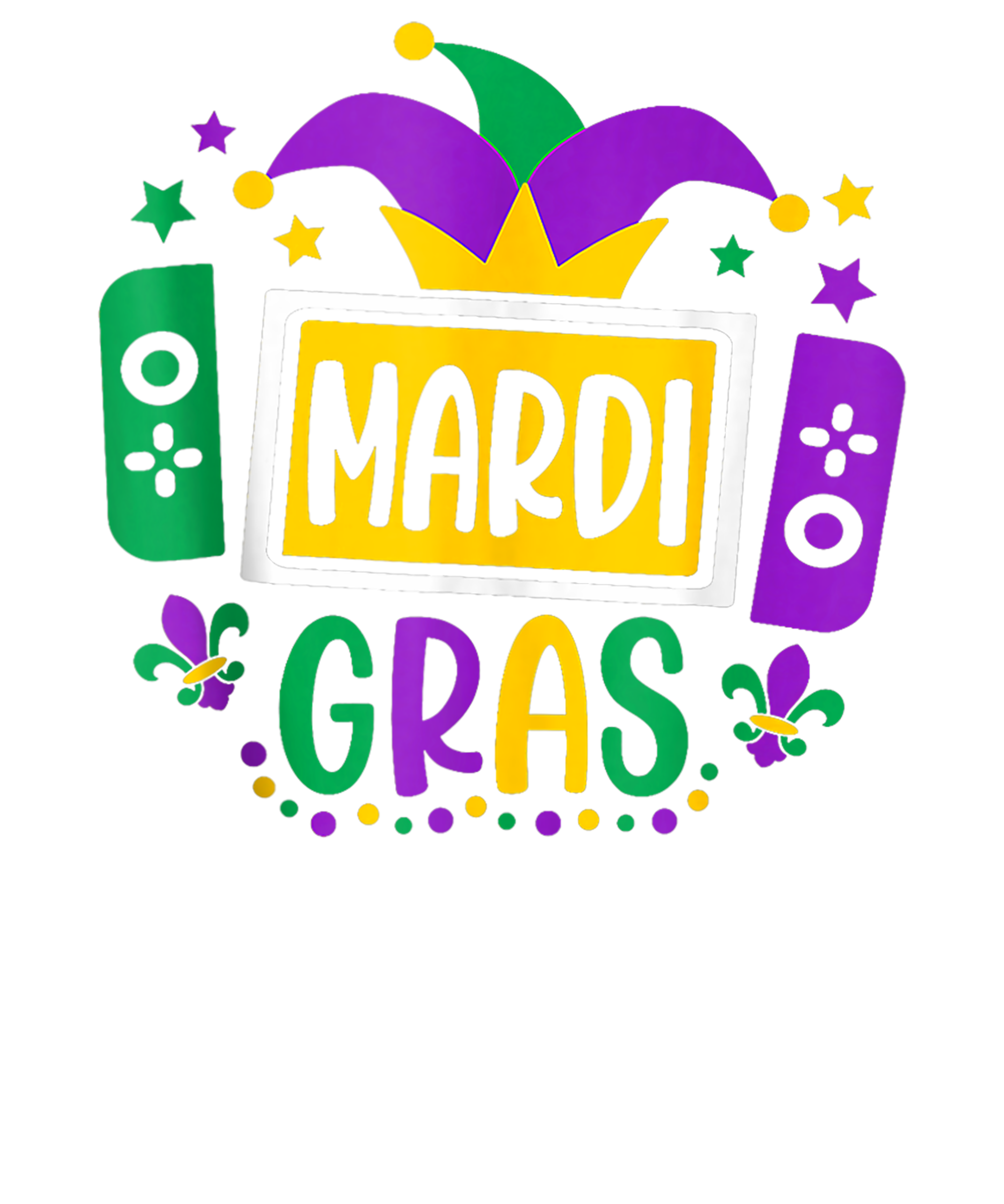 Mardi Gras 1032 - Video Game Controller Mardi Gras Jersy Beads Gamer