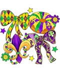 Mardi Gras 569 - Mardi Gras Bow Coquette Bow Fat Tuesday New Orleans Women T Shirt (1)
