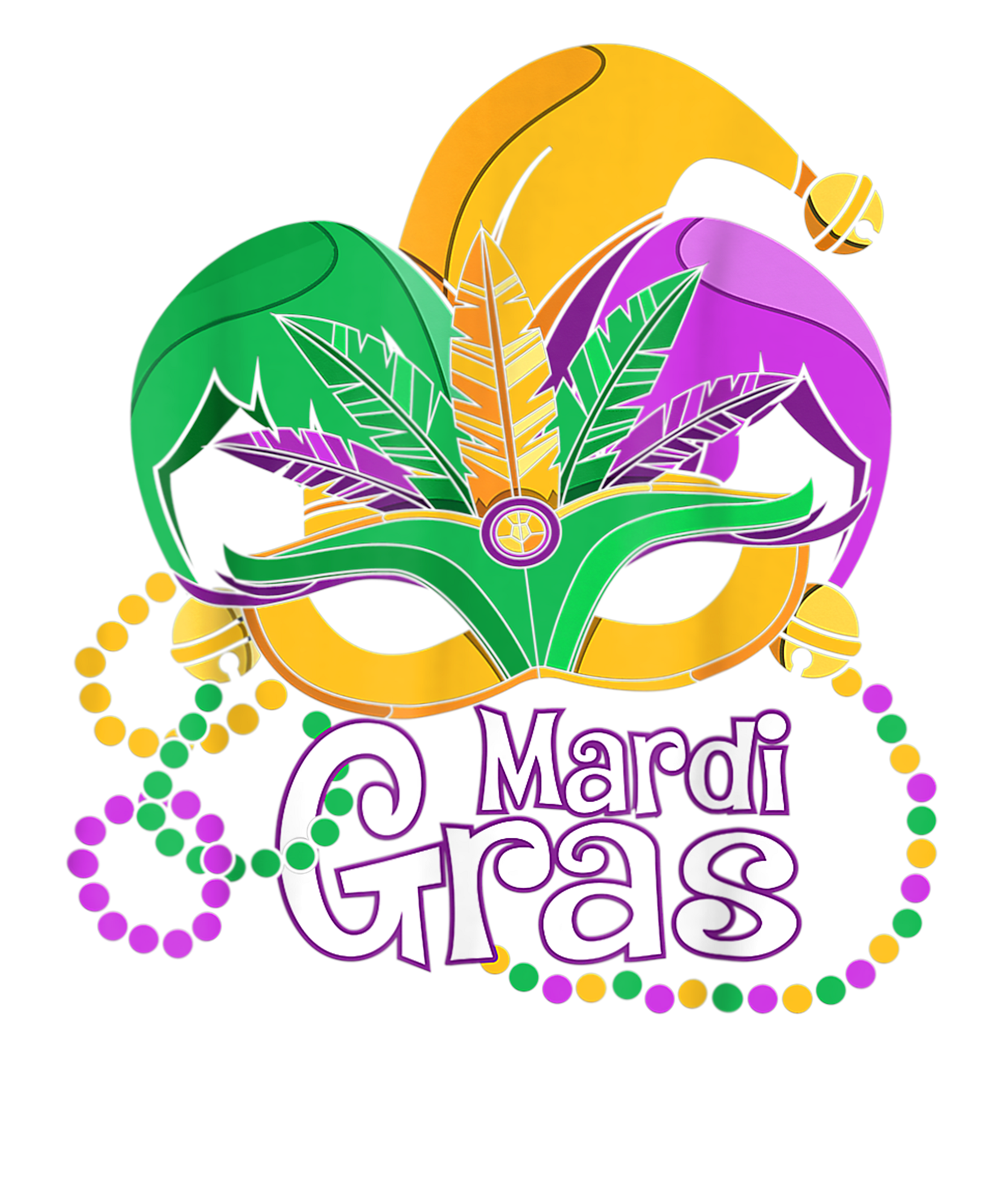 Mardi Gras 670 - Mardi Gras T Shirt Mardi Gras 2024 Beads Mask Feathers