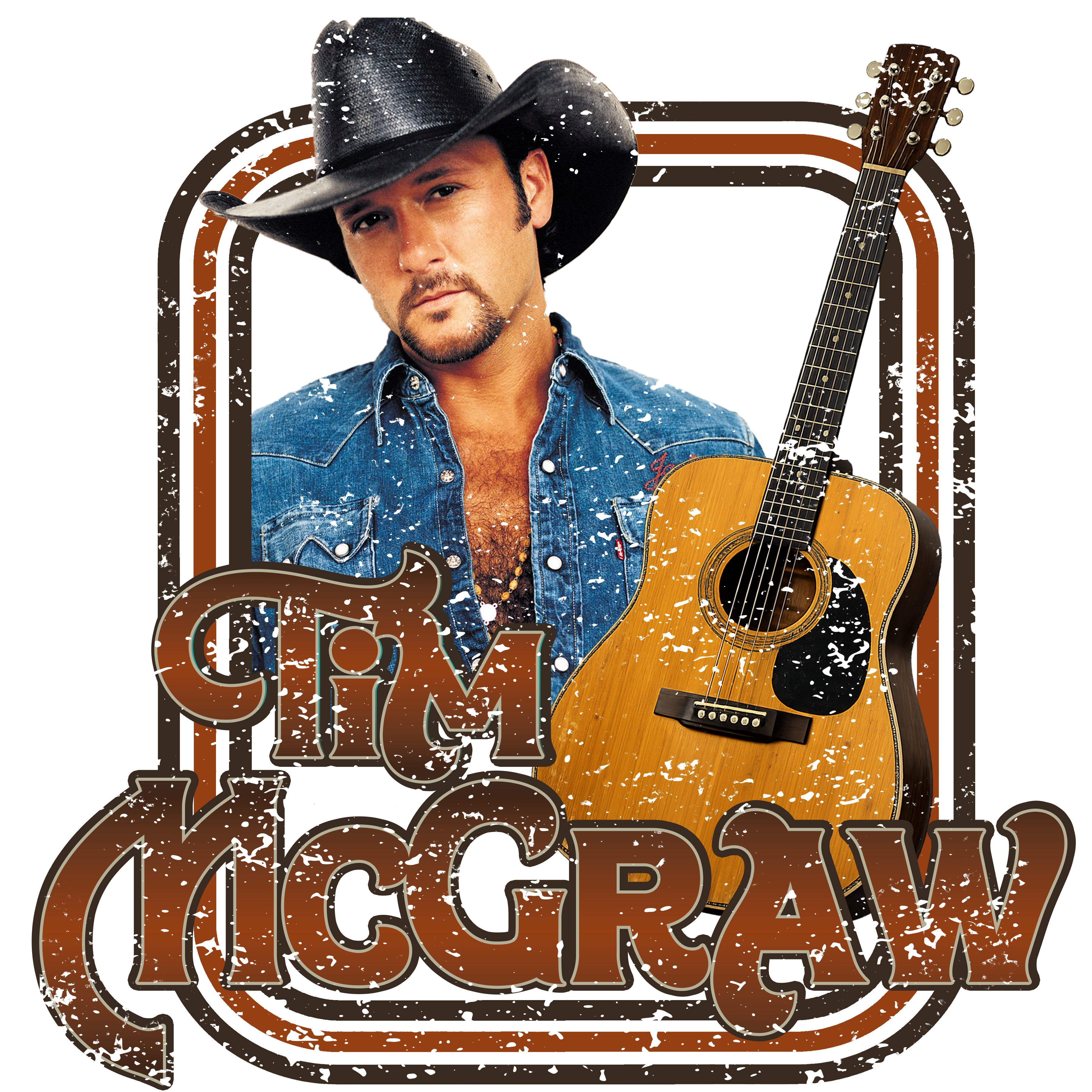 Randomness 1664 - Tim Mcgraw Distressed