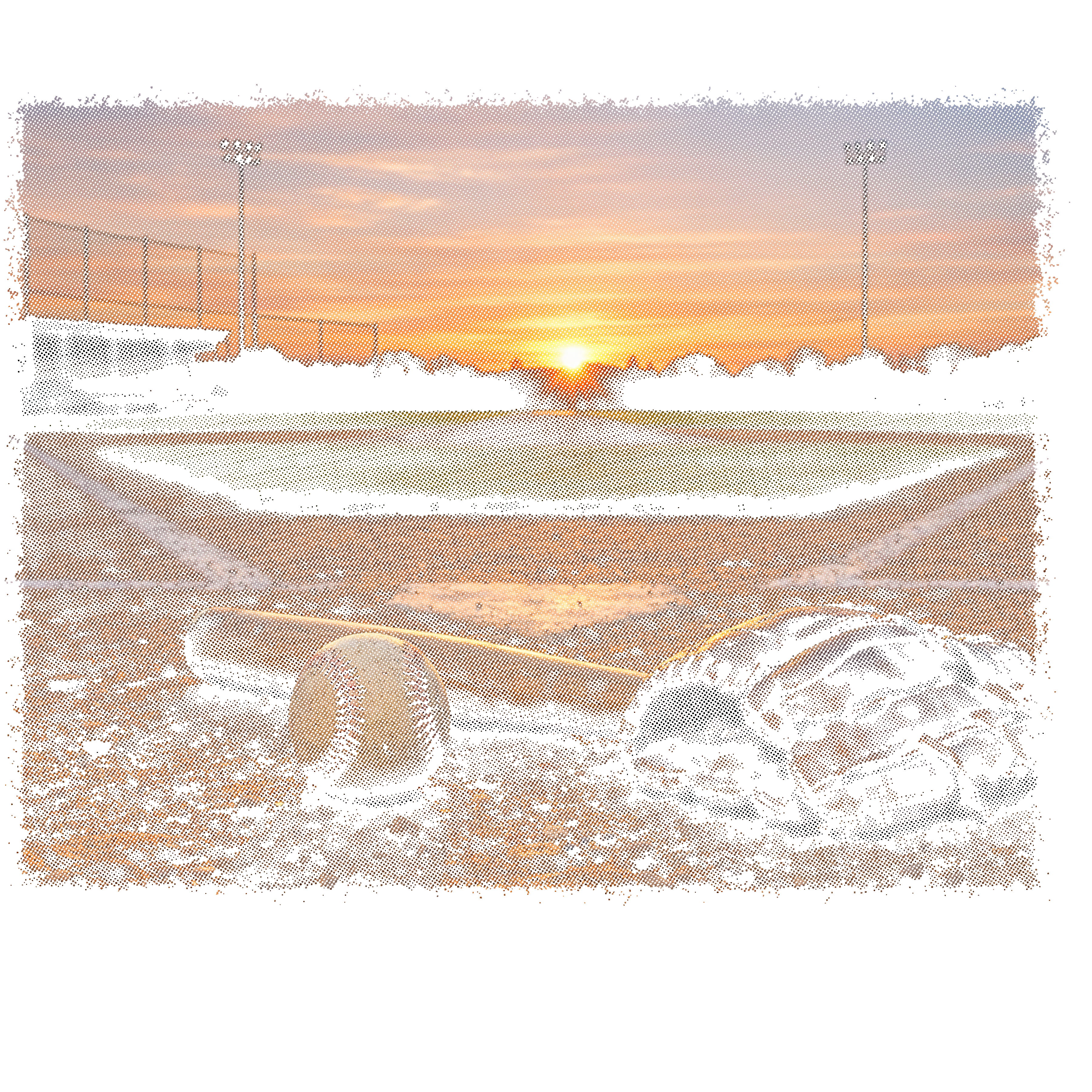 Randomness 127 - Baseball Field Halftone