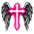 Christian 498 - Majestic Cross With Angel Wings