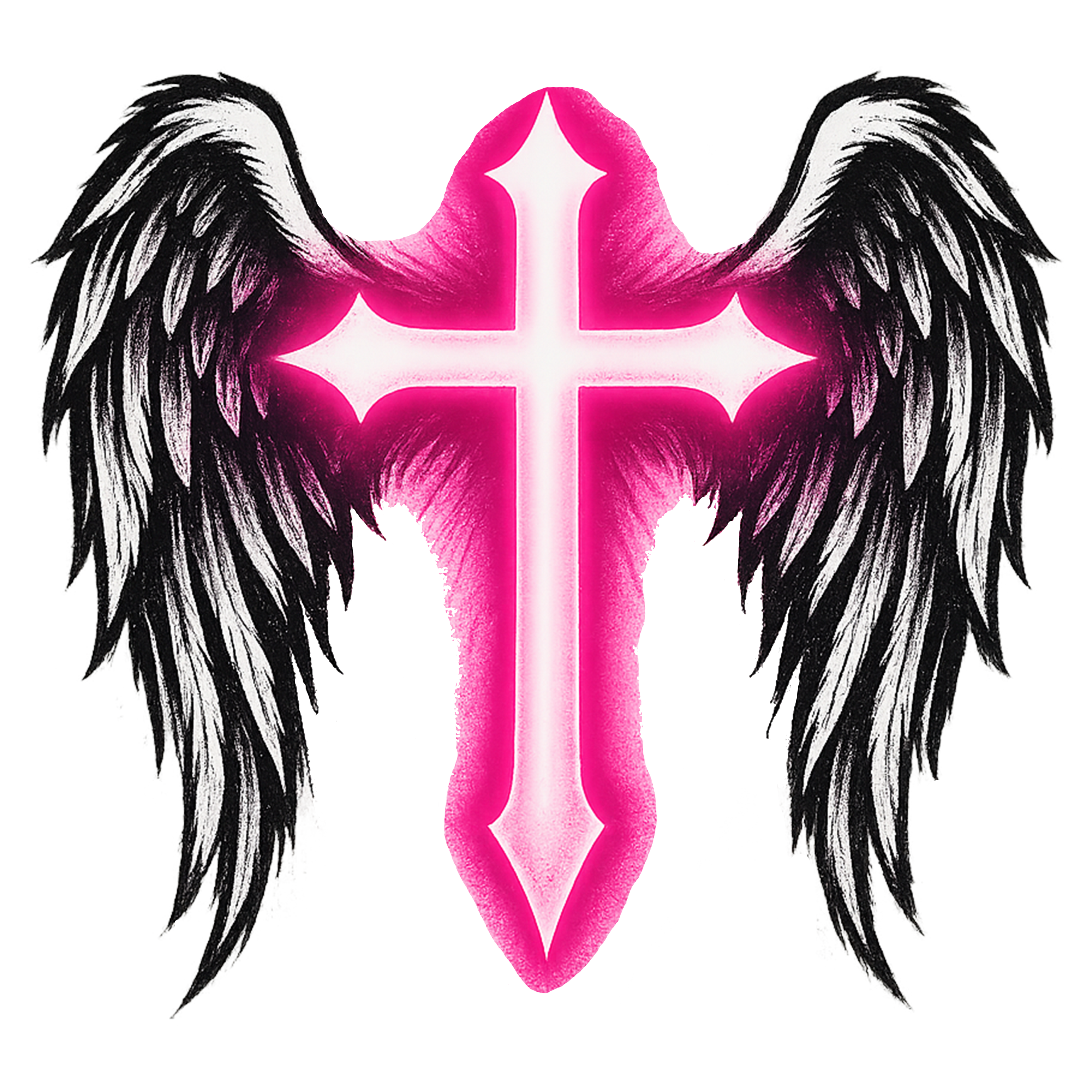 Christian 498 - Majestic Cross With Angel Wings