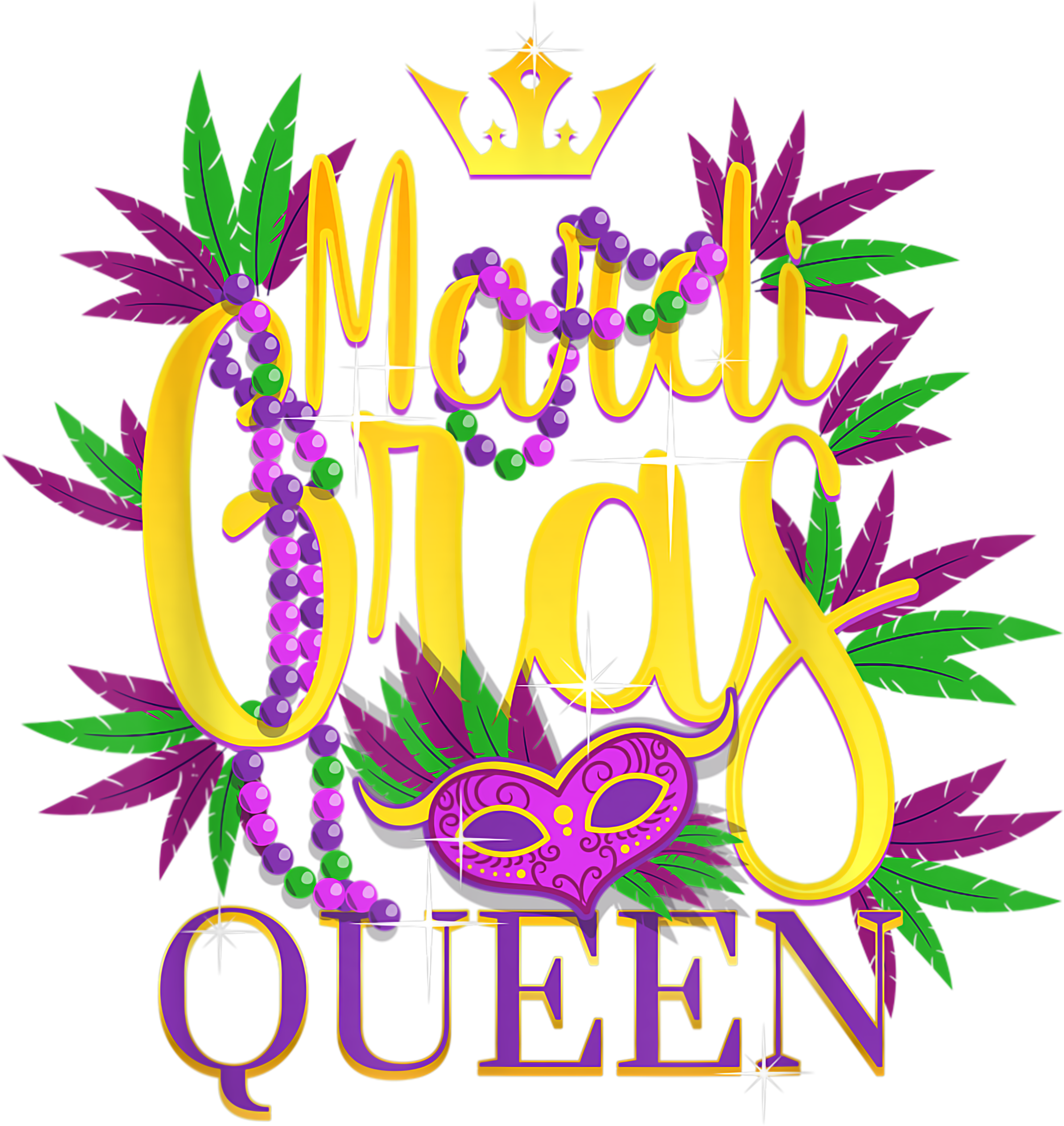 Mardi Gras 649 - Mardi Gras Queen 2019 Fun Costume T Shirt For Men Or Women