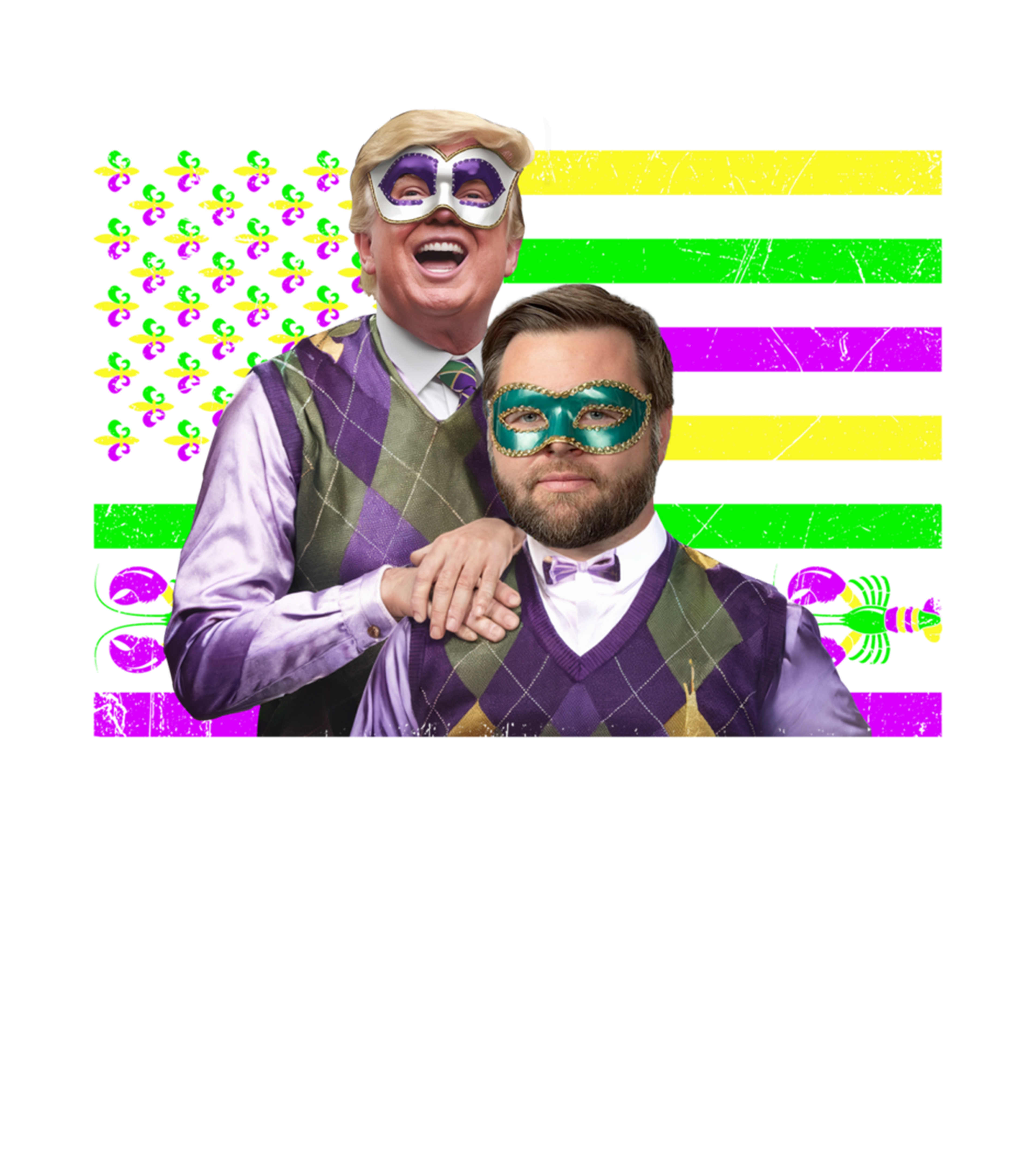 Mardi Gras 838 - Merch Funny Trump Vance Bros Winner Winner Gumbo Dinner Mardi Gras Long Sleeve T Shirt