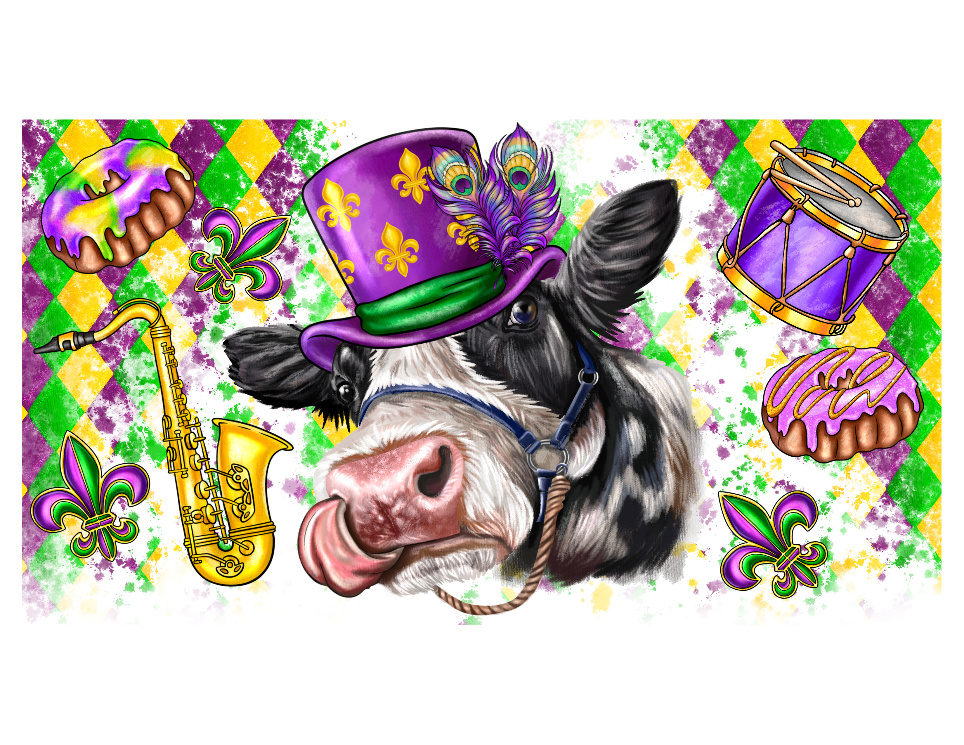 Mardi Gras 746 - Mardigrascow40oztumbler