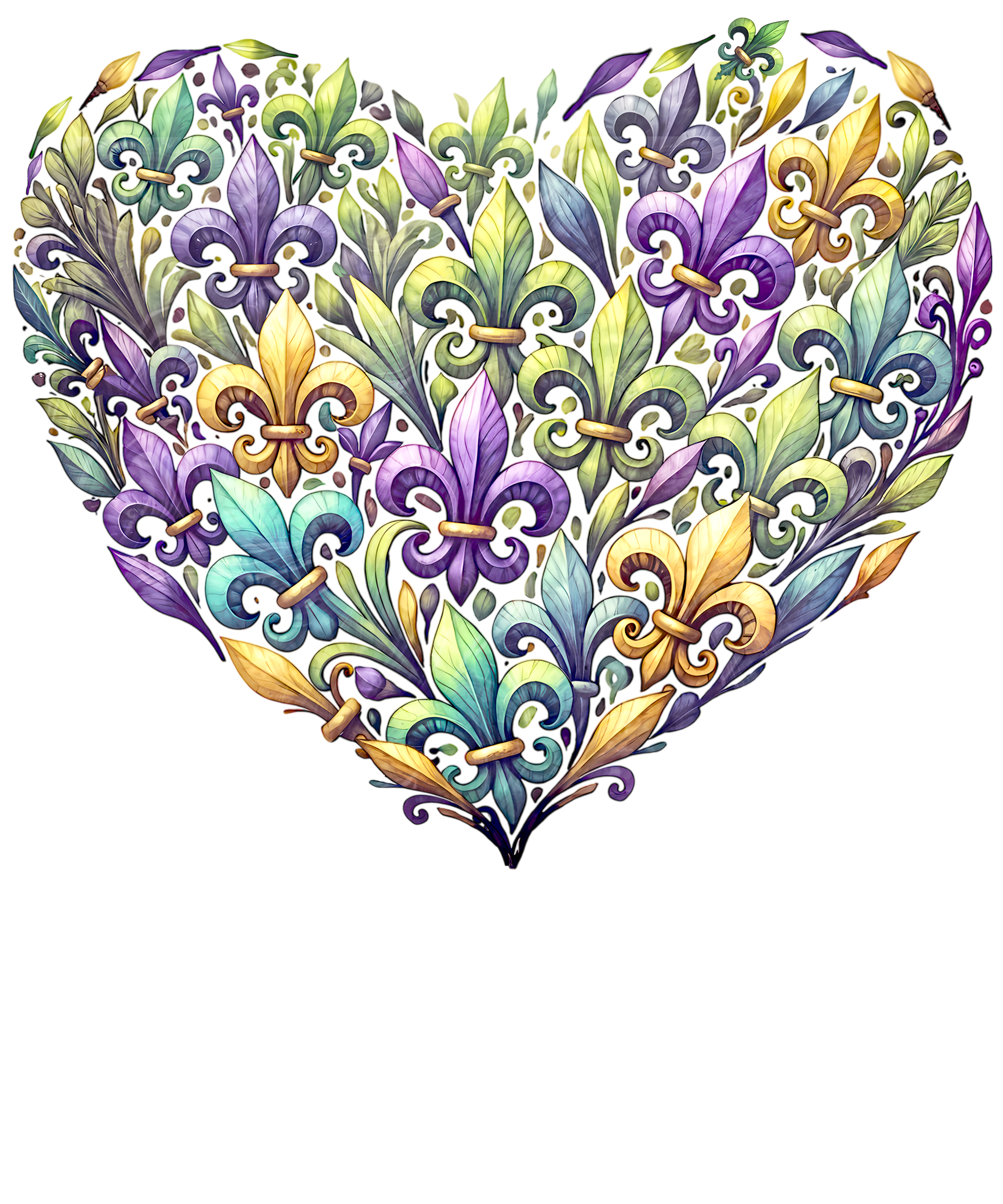 Mardi Gras 970 - Or 312025 Vtn Mardi Gras Heart Brushstroke