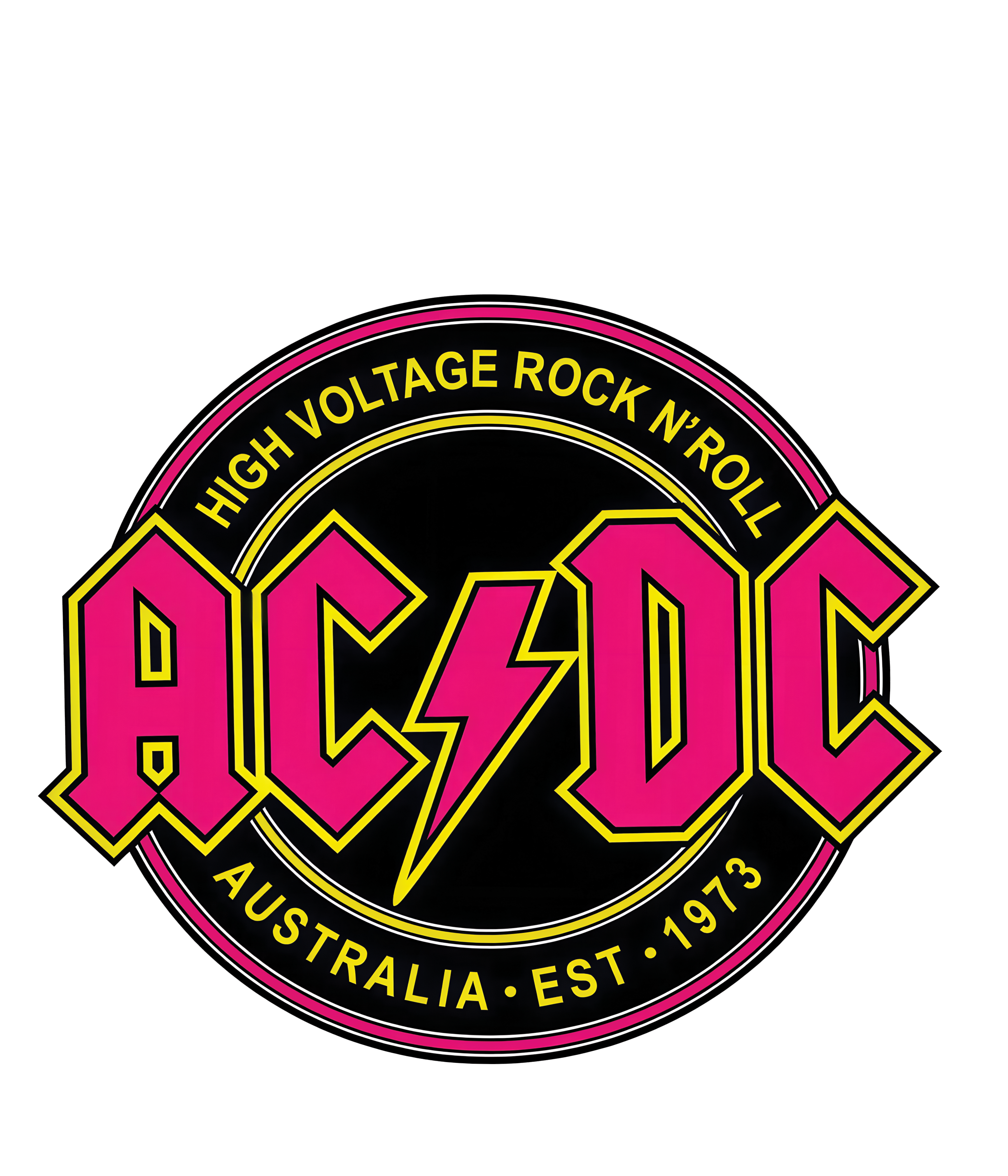 Randomness 26 - Acdc Pink Yellow Logo