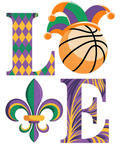Mardi Gras 403 - Funny Love Basketball Mardi Gras Costume Carnival Women Men Sweatshirt