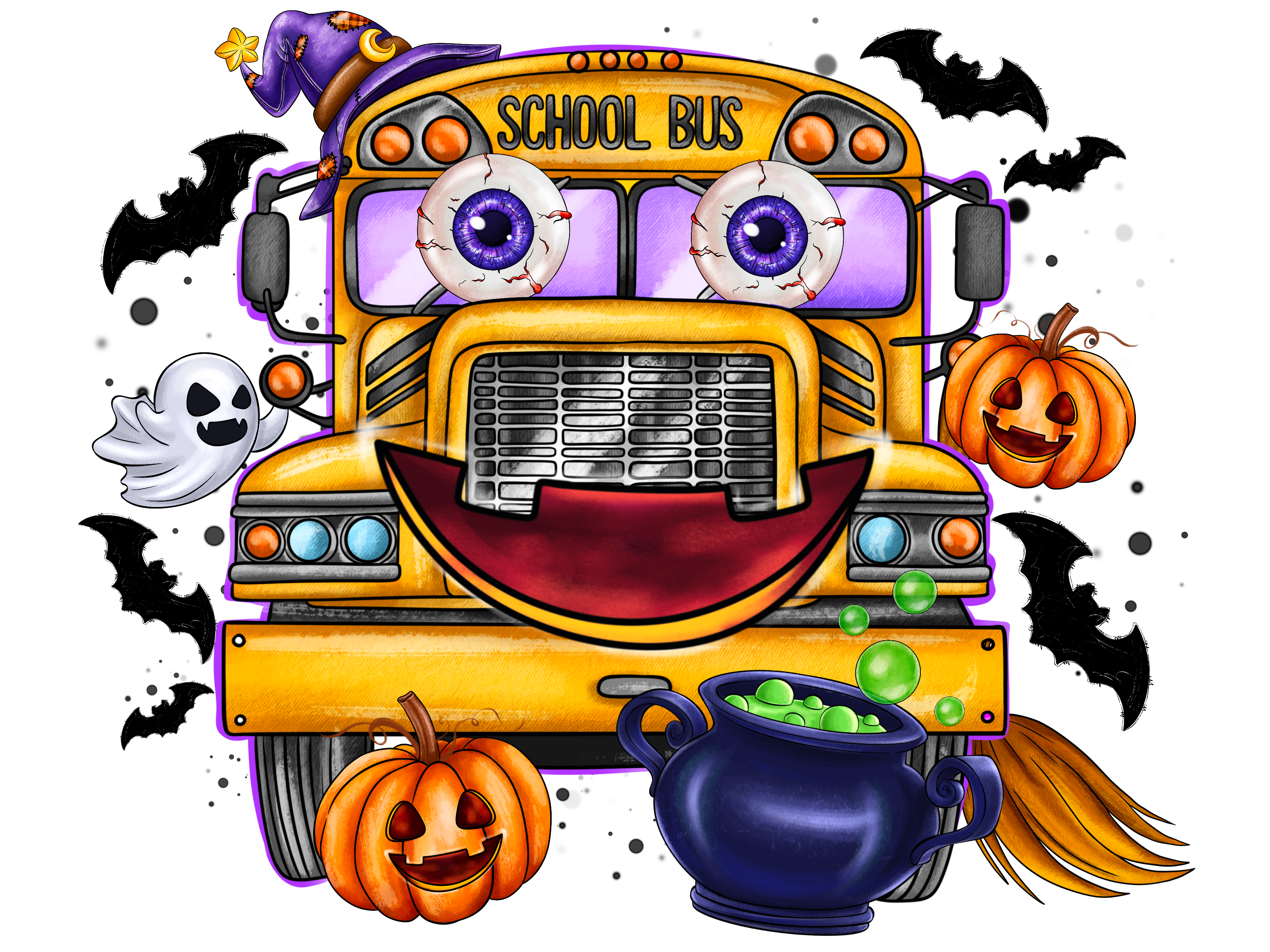 Teacher 298 - Halloweenschoolbus