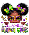 Mardi Gras 532 - Little Miss Mardi Gras Carnival New Orleans Fleur De Lis T Shirt