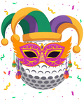 Mardi Gras 440 - Golf Mardi Gras Jester Hat Costume Carnival Women Men Sweatshirt